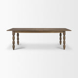 Angeline 96"L x 48"W Extendable Dining Table | Dark Brown Wood | Seats 8-10 from Mercana - Luna Furniture