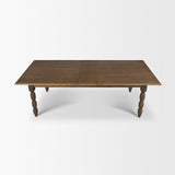 Angeline 96"L x 48"W Extendable Dining Table | Dark Brown Wood | Seats 8-10 from Mercana - Luna Furniture