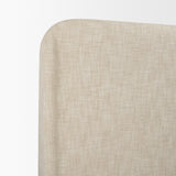 Solene King Upholstered Bedframe w/ Footbed | Curved Headboard | Oatmeal Fabric from Mercana - Luna Furniture