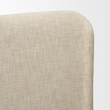 Solene King Upholstered Bedframe w/ Footbed | Curved Headboard | Oatmeal Fabric from Mercana - Luna Furniture