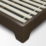 Holden King Upholstered Bedframe | Shelter Headboard | Oatmeal Performance Fabric from Mercana - Luna Furniture