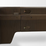 Holden King Upholstered Bedframe | Shelter Headboard | Oatmeal Performance Fabric from Mercana - Luna Furniture