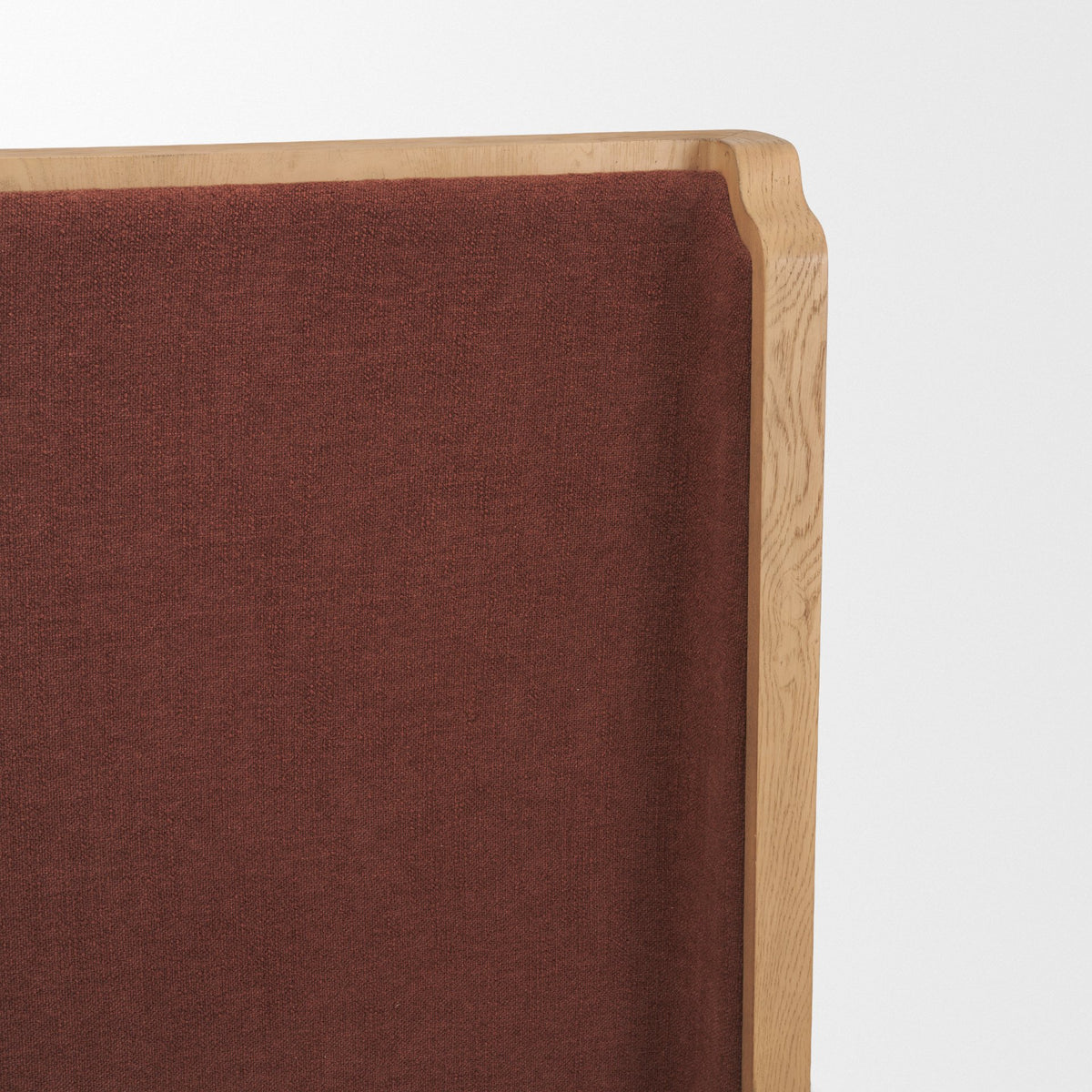 Holden King Upholstered Bedframe | Shelter Headboard | Burgundy Performance Fabric from Mercana - Luna Furniture