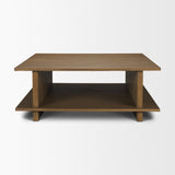 Boden 42" Square Wood Coffee Table w/ Open Shelf from Mercana - Luna Furniture