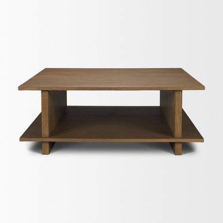 Boden 42" Square Wood Coffee Table w/ Open Shelf from Mercana - Luna Furniture