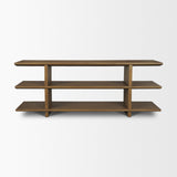 Boden 74" Wood Console Table w/ Open Shelves from Mercana - Luna Furniture