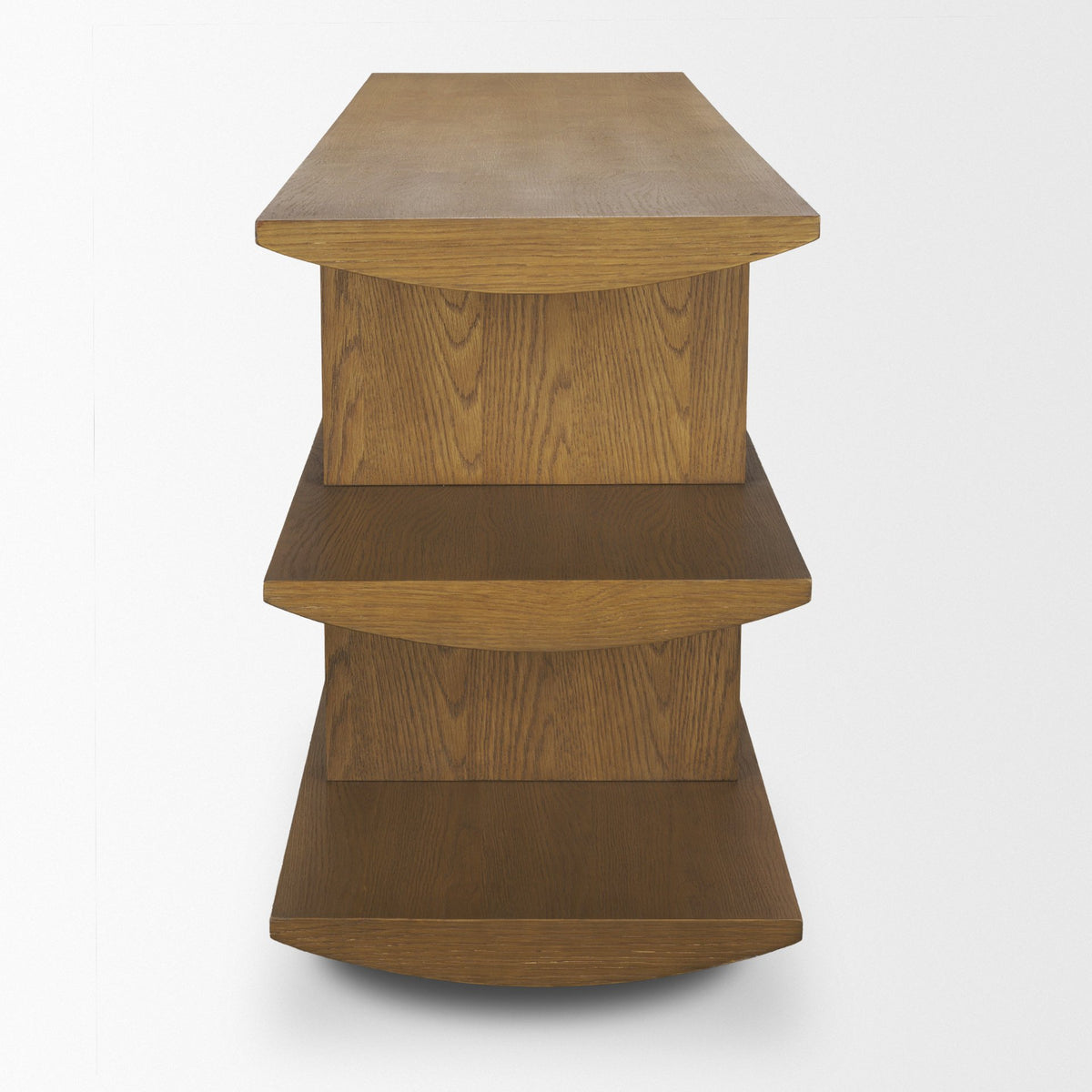 Boden 74" Wood Console Table w/ Open Shelves from Mercana - Luna Furniture