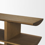Boden 74" Wood Console Table w/ Open Shelves from Mercana - Luna Furniture