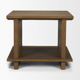 Boden Wood Side Table w/ Open Shelves from Mercana - Luna Furniture