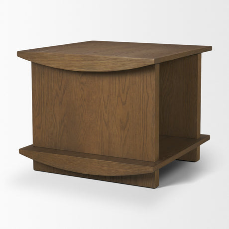 Boden Wood Side Table w/ Open Shelves from Mercana - Luna Furniture