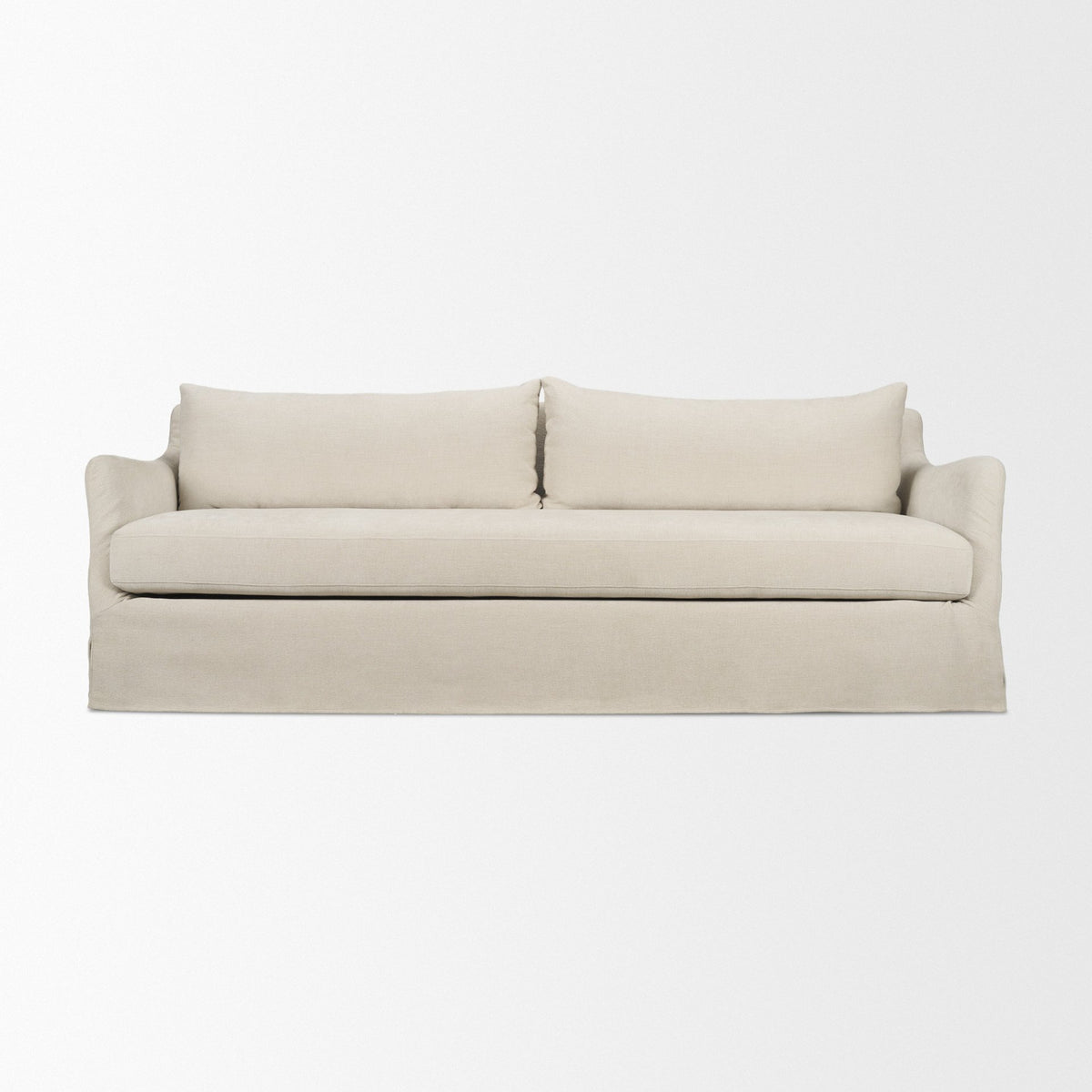 Ellington Slipcovered Slope Arm Sofa | 3 Seater | Cream Fabric from Mercana - Luna Furniture