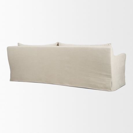 Ellington Slipcovered Slope Arm Sofa | 3 Seater | Cream Fabric from Mercana - Luna Furniture