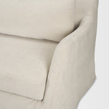 Ellington Slipcovered Slope Arm Sofa | 3 Seater | Cream Fabric from Mercana - Luna Furniture