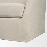 Ellington Slipcovered Slope Arm Sofa | 3 Seater | Cream Fabric from Mercana - Luna Furniture