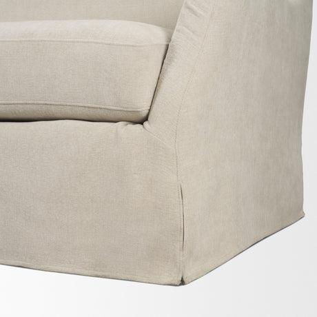Ellington Slipcovered Slope Arm Sofa | 3 Seater | Cream Fabric from Mercana - Luna Furniture