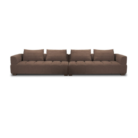 Warner Channel Brown 2-Piece Long Sofa with Back Cushions from Mercana - Luna Furniture