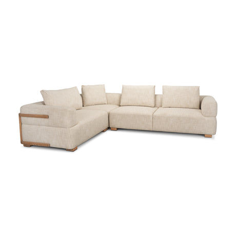 Warner Frame 3 Piece Sofa Set w/S Corner Piece w/Back Cushions from Mercana - Luna Furniture