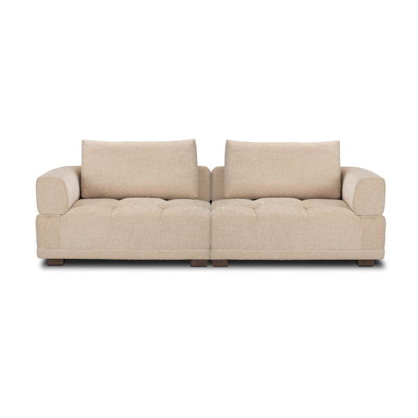 Warner Quilt 2 Piece Sofa Set w/Back Cushions