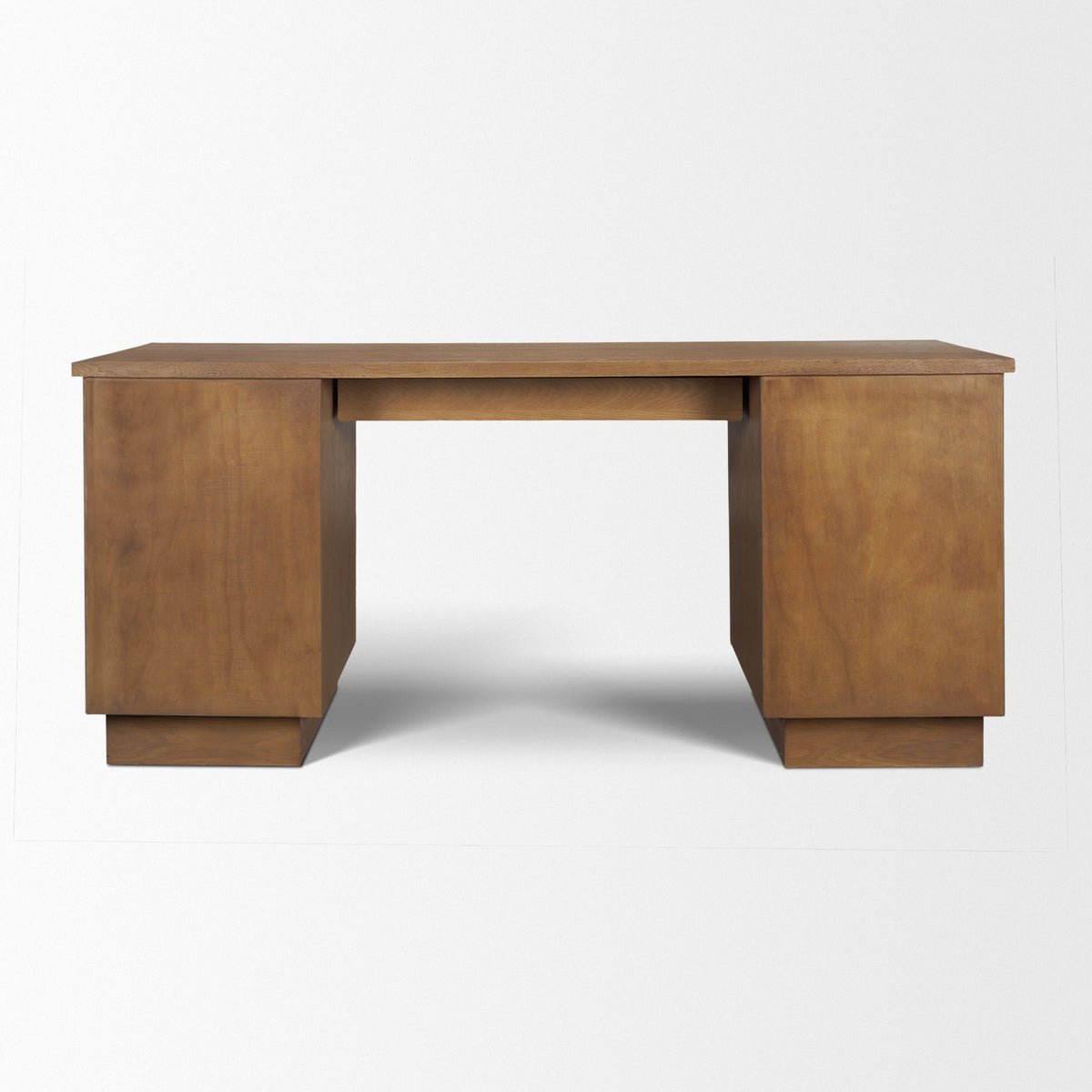 Winsford Two-Tone Oak Writing Desk w/ Glass Doors from Mercana - Luna Furniture