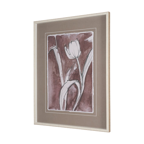 Tulip Bloom I by Mercana Studio Hand-Embellished Framed Artwork Matted under Glass from Mercana - Luna Furniture