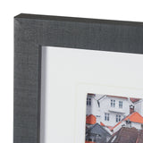Waterfront in Bergen, Norway by Richard Silver Textured Framed Photo Print Matted under Glass from Mercana - Luna Furniture