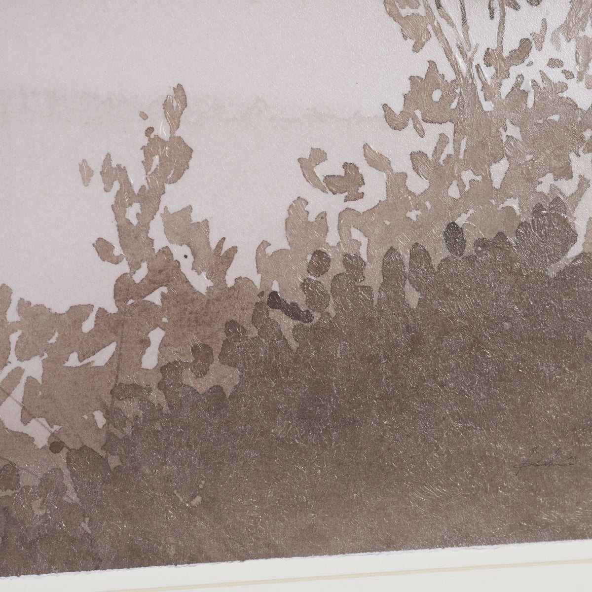 Lowland Fog by Mercana Studio Hand-Embellished Textured Framed Artwork Matted under Glass from Mercana - Luna Furniture