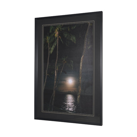 Maui Moonlight by Stefan and Audrey Hand-Embellished Textured Framed Photo Print Matted under Glass from Mercana - Luna Furniture
