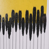 Black Reeds Yellow Abstract by Cats And Dogs Hand-Embellish Textured Framed Artwork Matt under Glass from Mercana - Luna Furniture