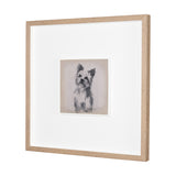 White Scottie by Mercana Studio Hand-Embellished Framed Artwork Matted under Glass from Mercana - Luna Furniture