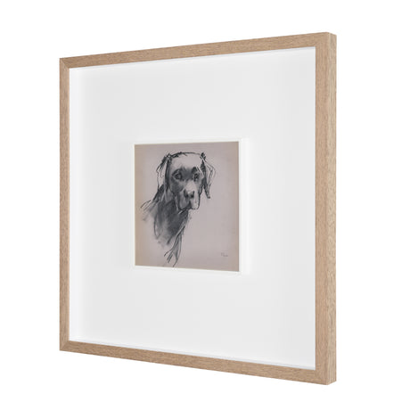 Black Lab by Mercana Studio Hand-Embellished Framed Artwork Matted under Glass from Mercana - Luna Furniture