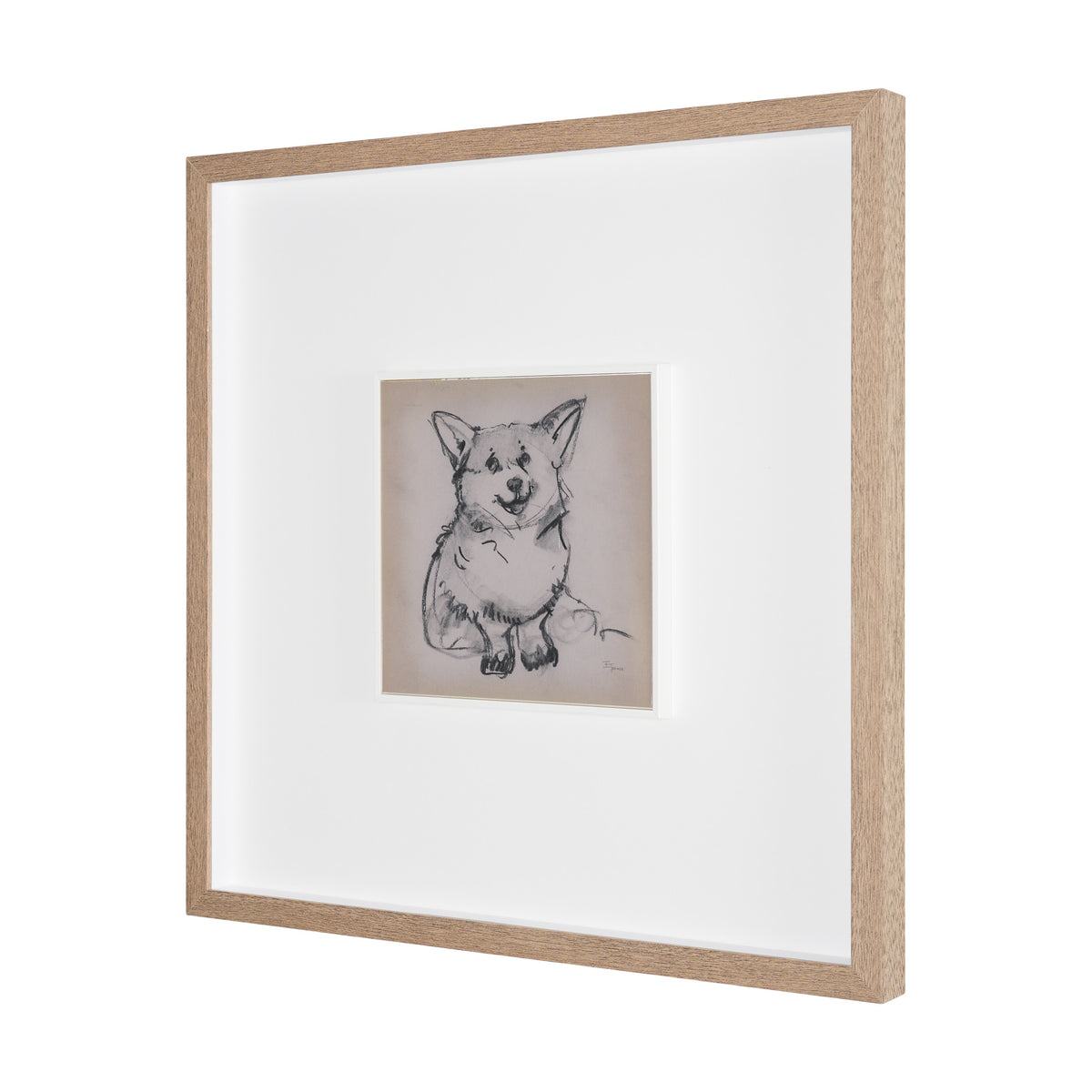 Corgi by Mercana Studio Hand-Embellished Framed Artwork Matted under Glass