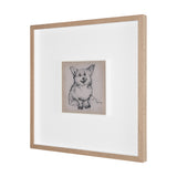 Corgi by Mercana Studio Hand-Embellished Framed Artwork Matted under Glass