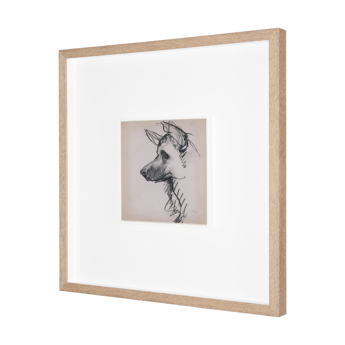 German Shepherd by Mercana Studio Hand-Embellished Framed Artwork Matted under Glass