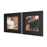 Tones of Sienna II (Set of 2) by Mercana Studio Hand-Embellished Framed Artwork Matted under Glass