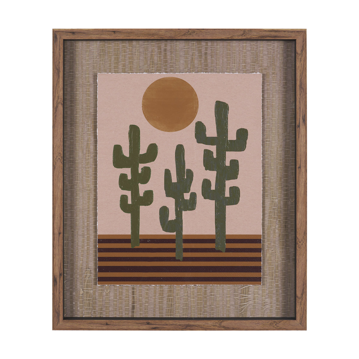 Southwestern Landscape No.3 by The Miuus Studio Textured Framed Artwork Matted under Glass from Mercana - Luna Furniture