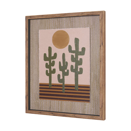 Southwestern Landscape No.3 by The Miuus Studio Textured Framed Artwork Matted under Glass from Mercana - Luna Furniture