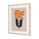 Abstract Golden Plant by Sharyn Bursic Hand-Embellished Textured Framed Artwork Matted under Glass from Mercana - Luna Furniture