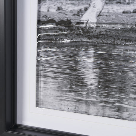 Thirsty Savanna Giraffes(Set of 2) by Jun Zuo Hand-Embellished Framed Photo Print Matted under Glass from Mercana - Luna Furniture