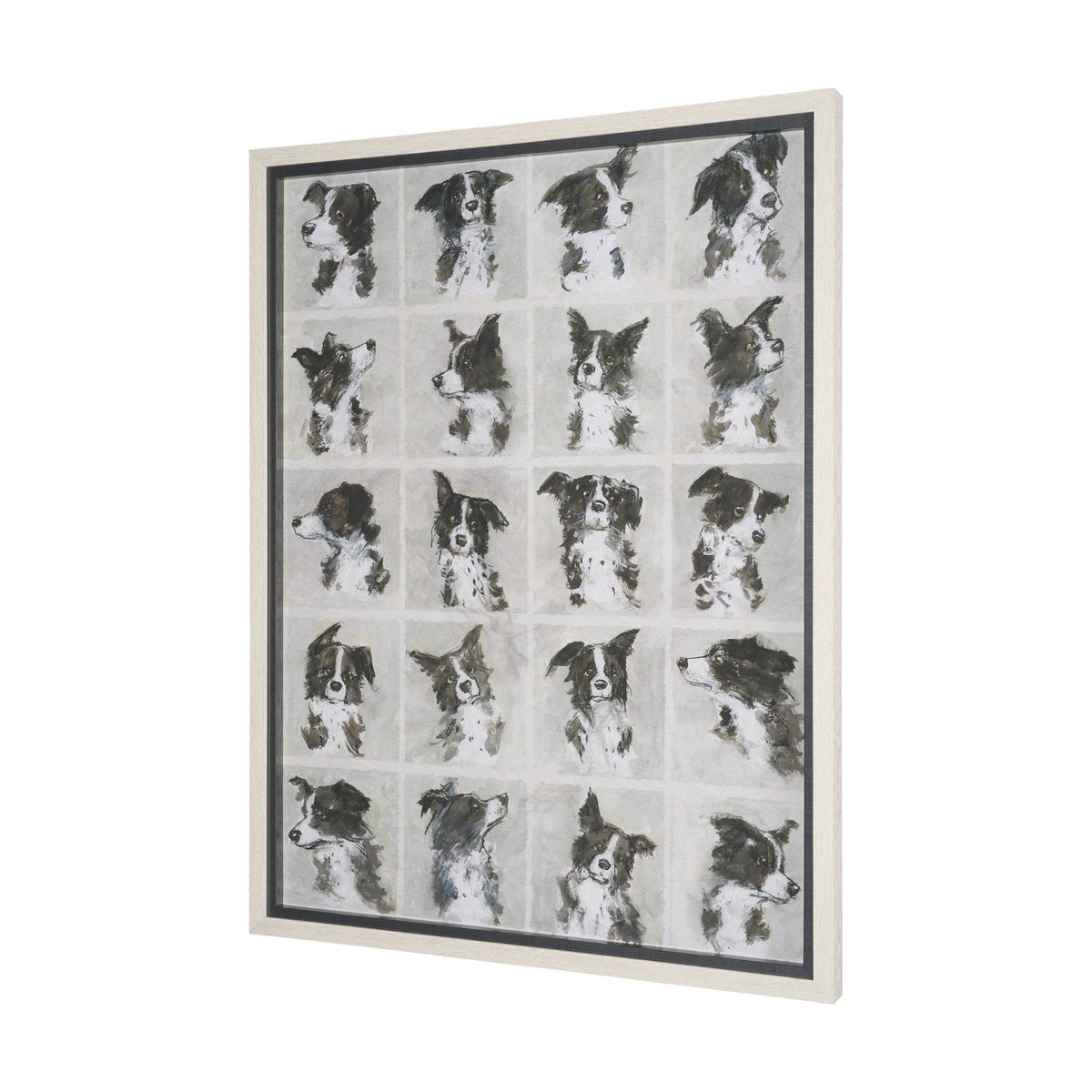 A Dogs Many Faces by Mercana Studio Hand-Embellished Framed Artwork Matted under Glass from Mercana - Luna Furniture