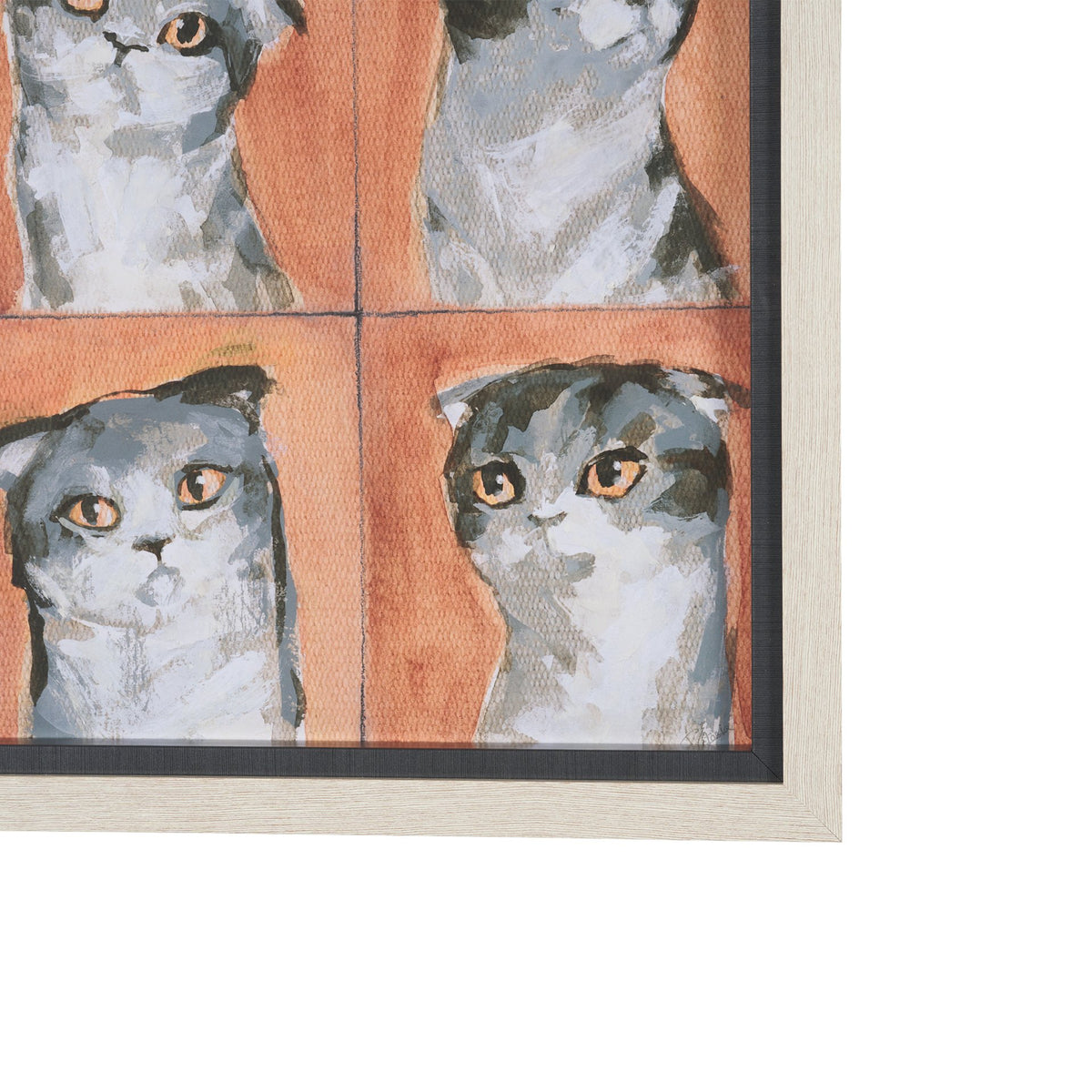 A Cats Many Faces by Mercana Studio Hand-Embellished Framed Artwork Matted under Glass from Mercana - Luna Furniture
