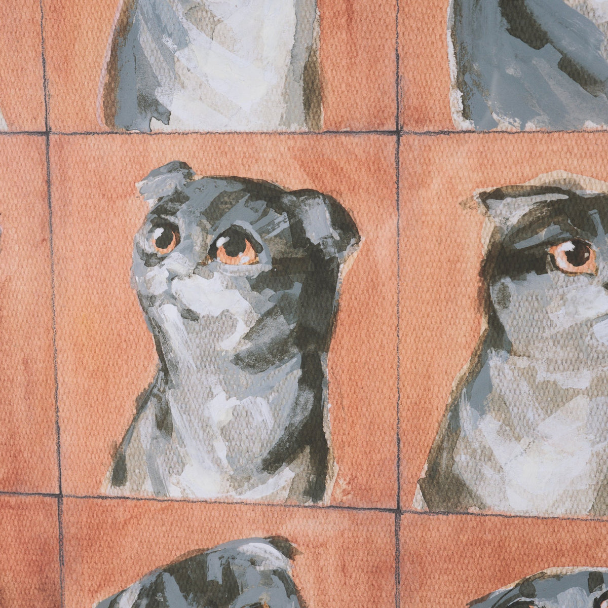 A Cats Many Faces by Mercana Studio Hand-Embellished Framed Artwork Matted under Glass from Mercana - Luna Furniture