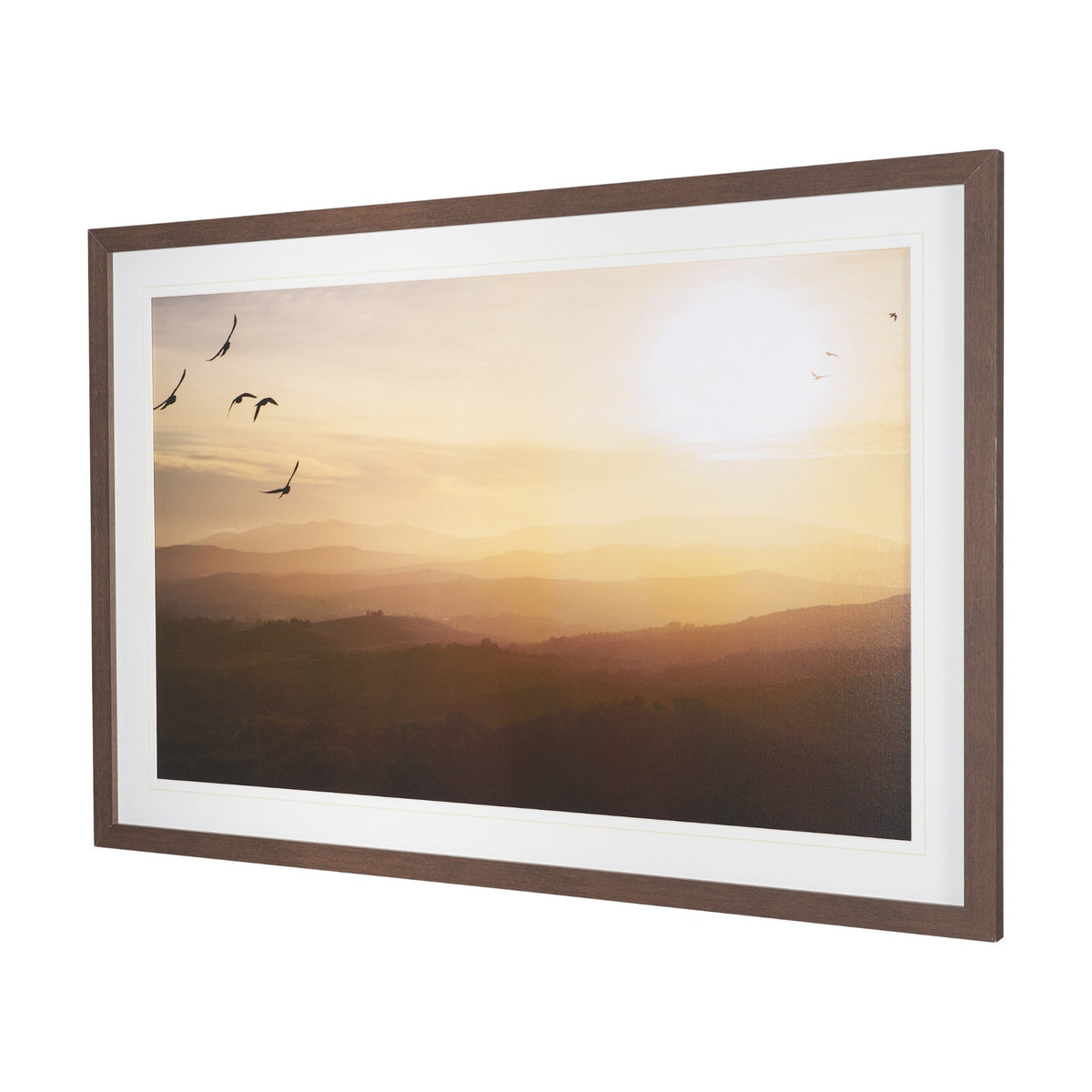Tuscan View Sunset - Flight by Zaira Zarotti Framed Photo Print Matted under Glass from Mercana - Luna Furniture