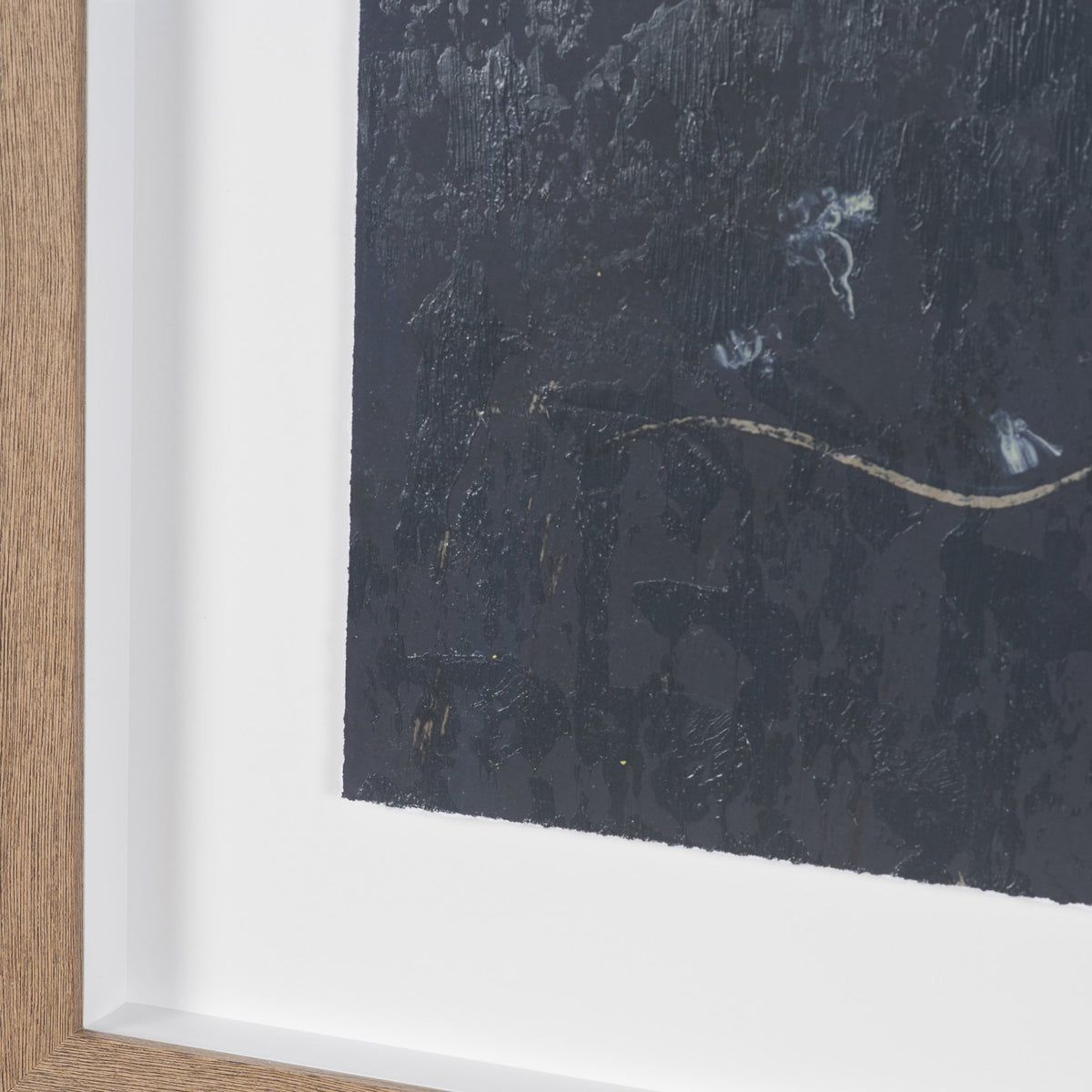 Mental Crossfire III by Mercana Studio Hand-Embellished Textured Framed Artwork Matted under Glass