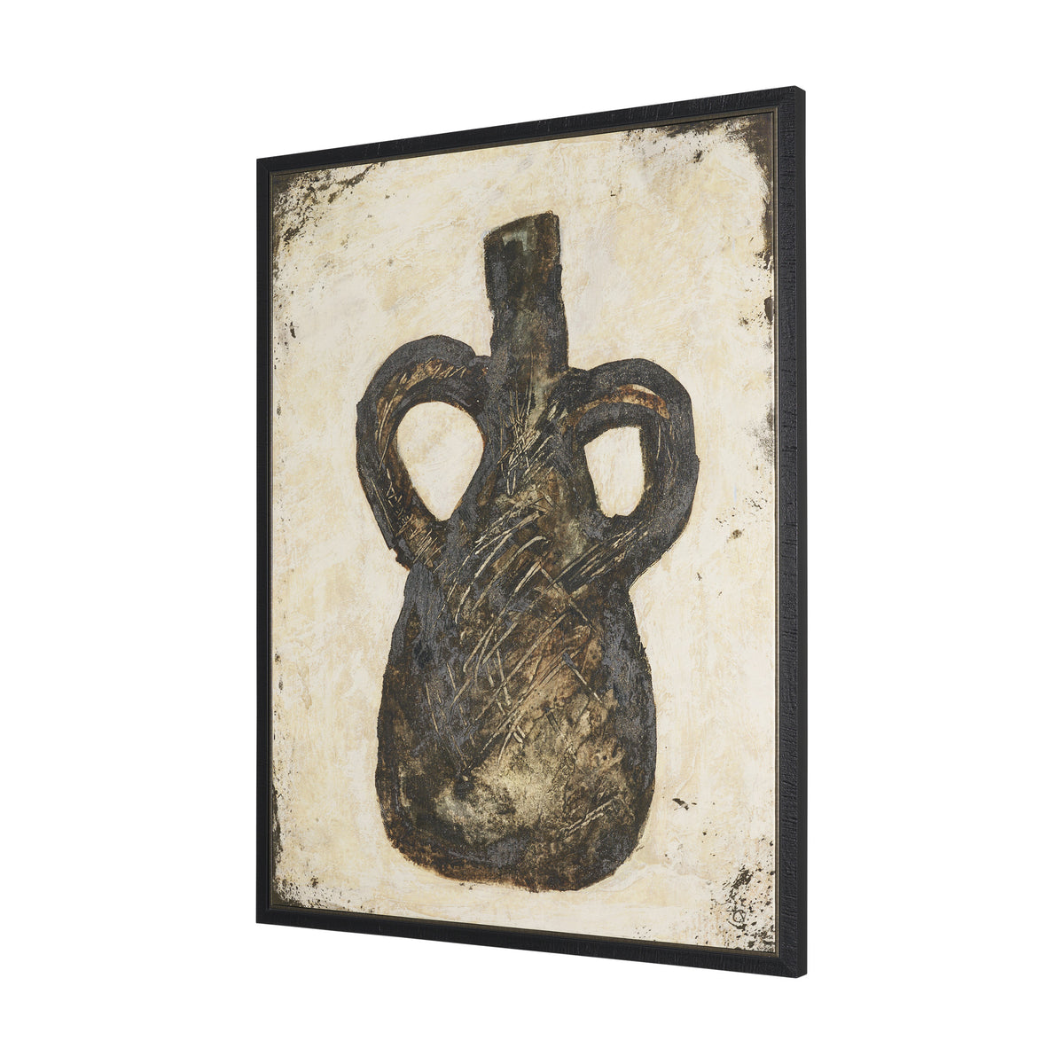 Held in Earth II by Mercana Studio Hand-Embellished Textured Framed Canvas Artwork