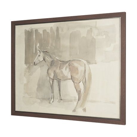 Figure Study: Equine Form II by Mercana Studio Hand-Embellished Textured Framed Canvas Artwork from Mercana - Luna Furniture