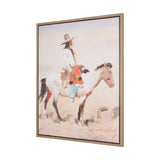 Indian Rider by LaVerne Nelson Black Hand-Embellished Textured Framed Canvas Artwork from Mercana - Luna Furniture