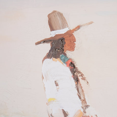 Indian Rider by LaVerne Nelson Black Hand-Embellished Textured Framed Canvas Artwork from Mercana - Luna Furniture