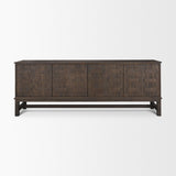Truss Dark Brown Wood 4 Door Closed Sideboard from Mercana - Luna Furniture
