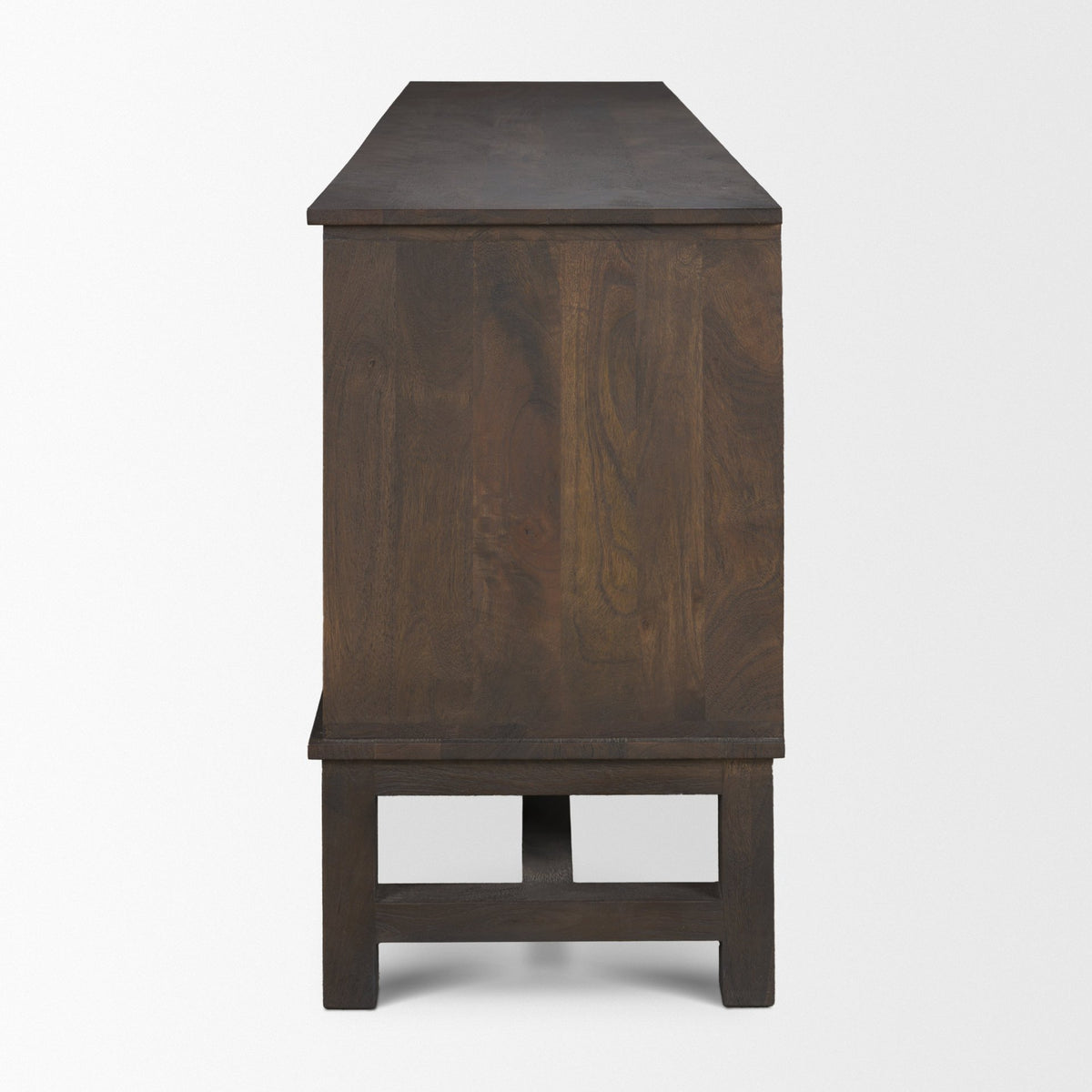 Truss Dark Brown Wood 4 Door Closed Sideboard from Mercana - Luna Furniture