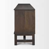 Truss Dark Brown Wood 4 Door Closed Sideboard from Mercana - Luna Furniture